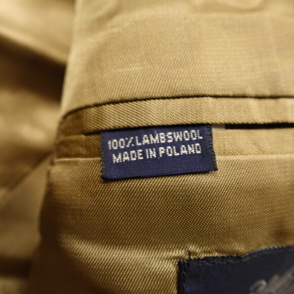 Brooks Brothers 346 Lambswool Blazer Men’s 42R Brown Houndstooth Made in Poland - Picture 12 of 13